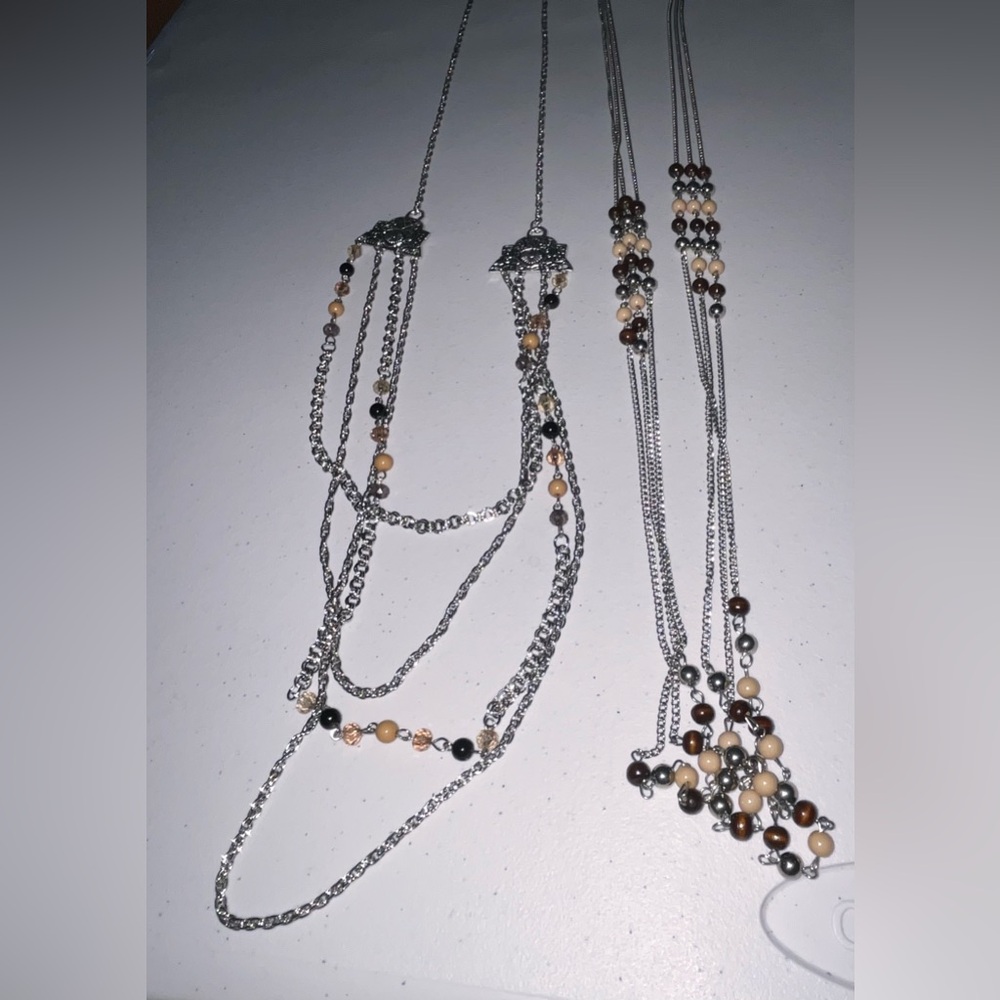 NWT Paparazzi Bundle of 4 Earth Tone & Silver and Beaded Jewelry Set